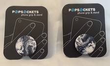 PopSockets Collapsible Grip  Stand for Phones and Tablets Ghost Marble pair