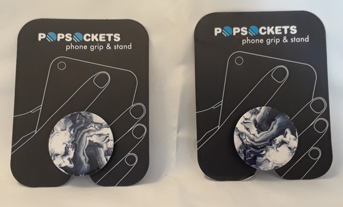 PopSockets Collapsible Grip & Stand for Phones and Tablets Ghost Marble pair - 第 1/3 張圖片