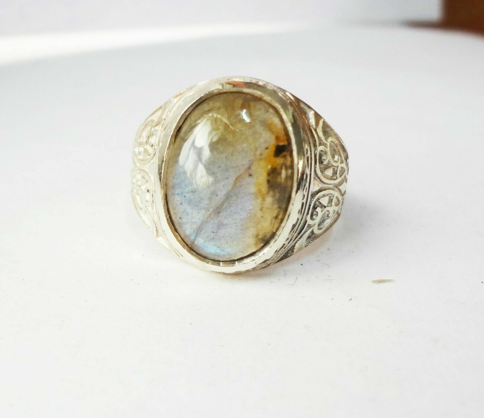 5.25ct Natural Quartz Handmade Sterling Silver Men's Ring