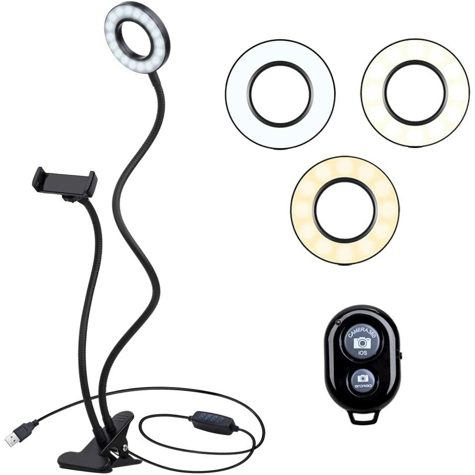 Concept 2 in 1 LED Selfie ringlicht tischhalterung licht iPhone Holder mit licht