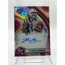2024 Bowman’s Best University Kyron Drones Refractor Auto Virginia Tech Hokies