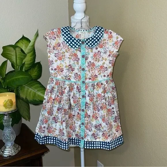 Vestido Matilda Jane Friends Forever Dawn Cuello Peter Pan Floral Talla 4 Foto 2 de 4