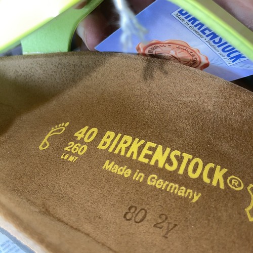 New In Box 1774 Dead stock Birkenstock 147081 Green Cardio 40 Lady 9 Mens 7 NWT - Picture 13 of 17
