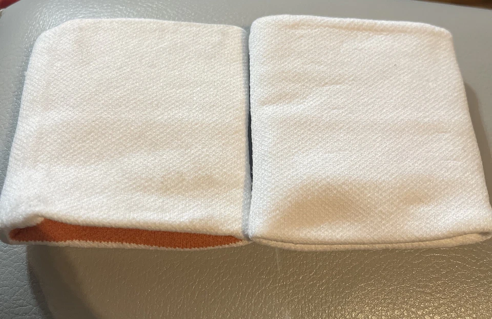 starter wristband drymax Cooper White Pair Of Two Performance Sweat Band ￼ - Image 2 of 4