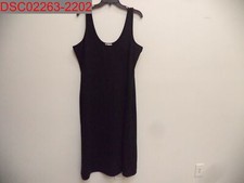 NWOT - Leith Plus Women's Black Scoop Neck Knit Bodycon Sheath Midi Dress, Sz 2X