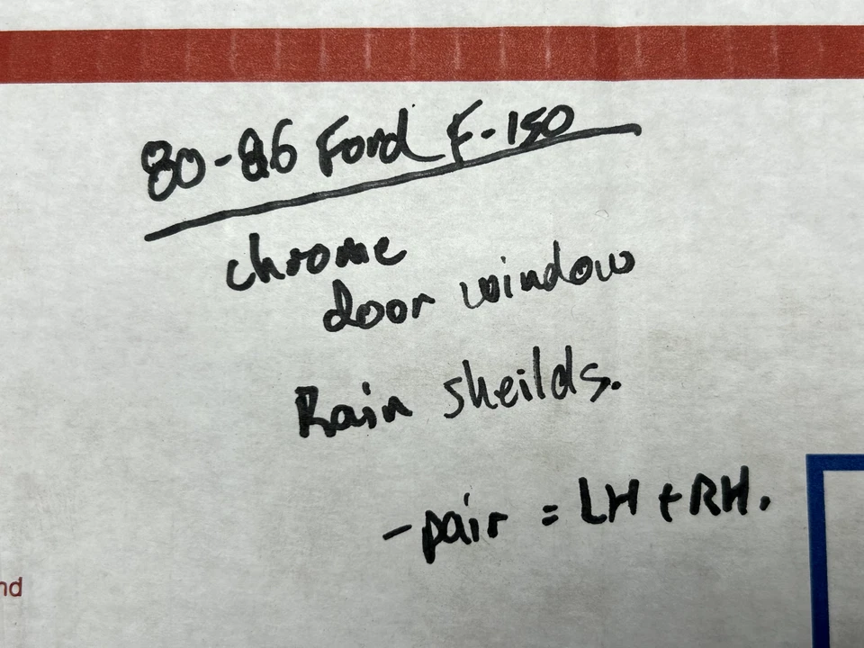 Viseras de ventilación protectoras de lluvia atornillables de acero inoxidable para camioneta Ford F150 Bronco 80-91 Foto 2 de 4