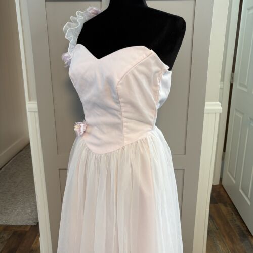 VTG. Dance Allure Alfred Angelo Lilac Formal Dress Layered Chiffon One Shoulder - Picture 10 of 24