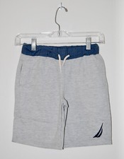 NWT Nautica Big Boys Heather Gray French Terry Sweat Shorts sz 8 S