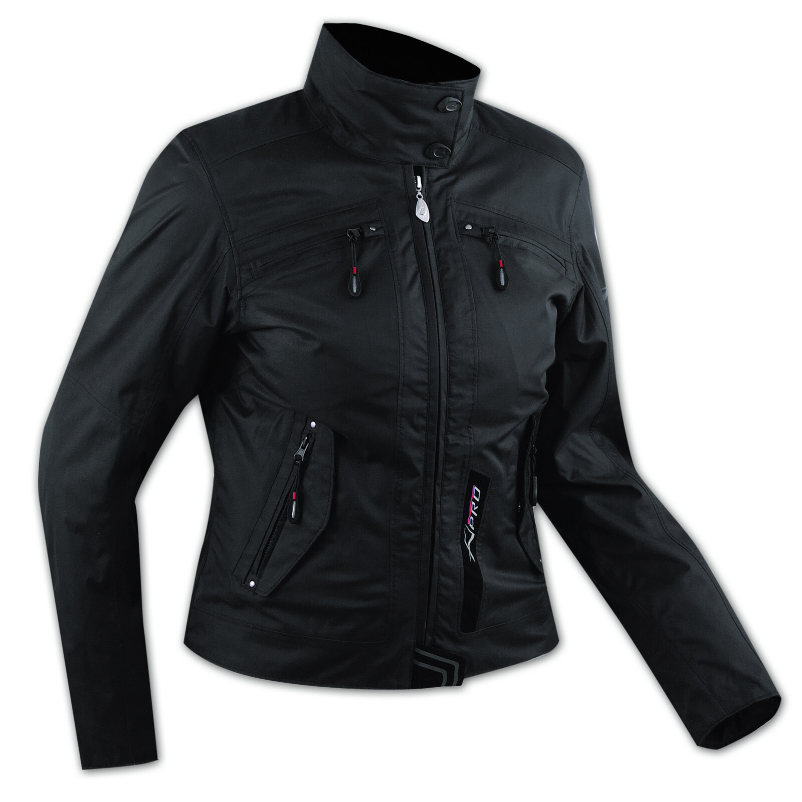 Ladies Textile Waterproof CE Armour Thermal Jacket Motorcycle Scooter Black XL