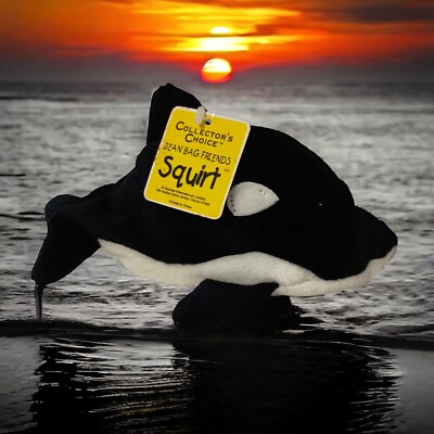 Dan Dee Mini Orca Bean Bag Plush Killer Whale Shamu Toy Stuffed Animal With Tags