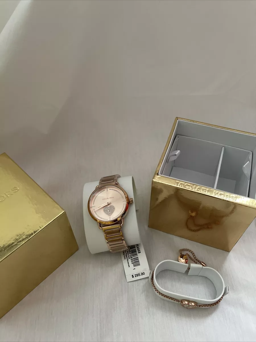 Michael kors rose clearance gold heart watch
