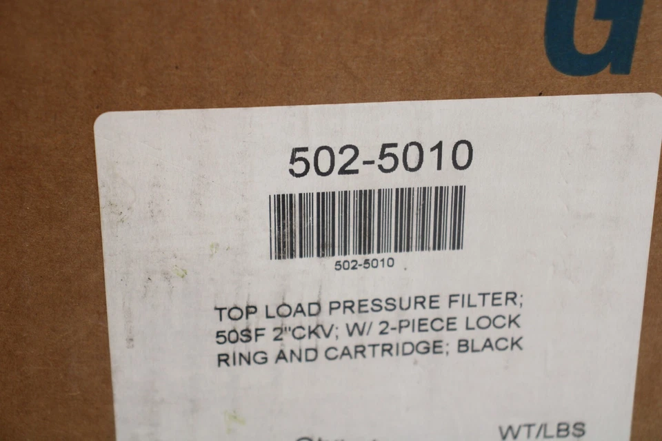 Waterway Plastics 502-5010 Cartridge Filter 50 Sqft Top Load 2" Slip OEM "NEW" - Image 2 of 4
