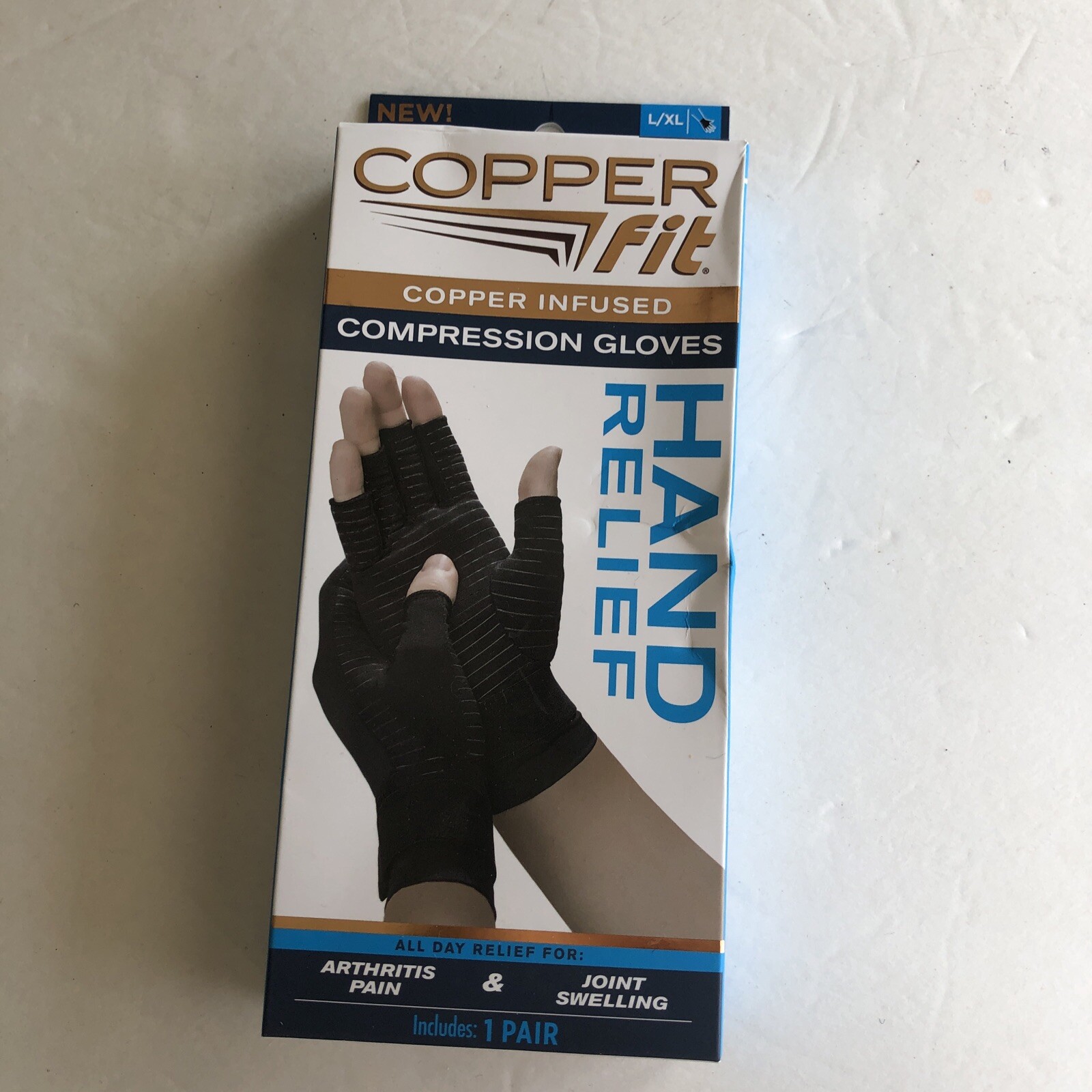 Copper Fit Hand Relief Compression Arthritis Gloves L/XL Black 1Pair 754502040216 eBay