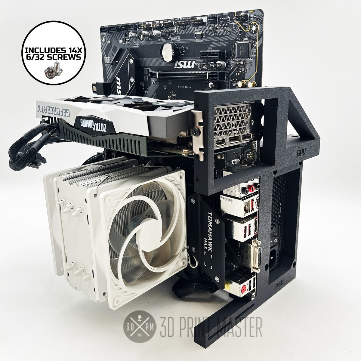 CPU AI Compute Rig Stand Crypto Mining Rig Stand Screws (PETG