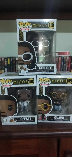 Migos Funko Pop Vinyl Set of 3 -  #108 Offset , #109 Quavo, #110 Take Off