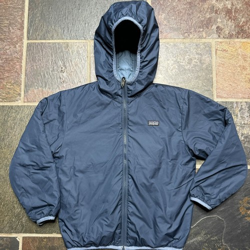 Patagonia Kids Blue Reversible Puffer Jacket Size ? 35W 20L Quilted Pockets Read - Picture 5 of 7