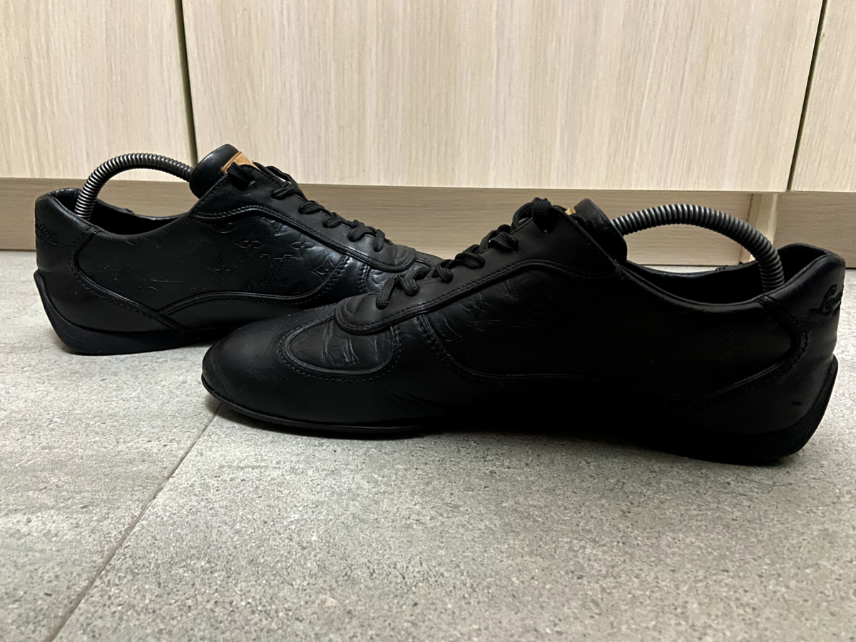 Louis vuitton men shoes, sneakers uk8 black leather monogram Louis vuitton men shoes, sneakers uk8 black leather monogram