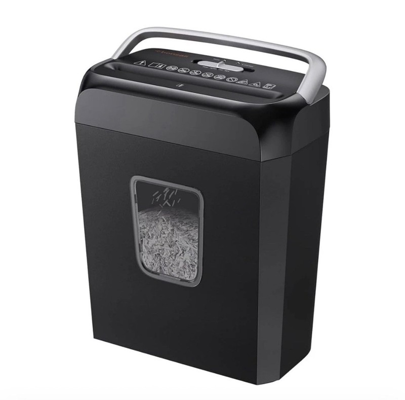 NEW - Bonsaii C237-B  6 Sheet Cross Cut Paper Shredder - Black