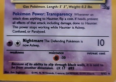 1995 haunter pokemon card Pokemon Sabrina's Haunter 55/132 PSA 10 – Zapp! Comics main image 1