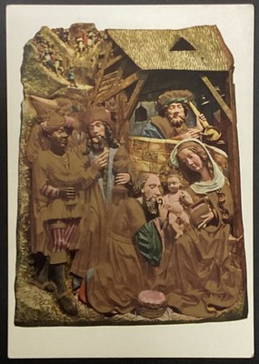 Adoration of the Magi Vintage Art Continental Postcard Unposted