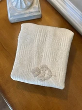 Pottery Barn Natalie Embroidered KING Sham (1) Flax / Neutral NWOT OPEN BOX