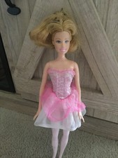 2006 Mattel Barbie Doll Ballerina Ballet with Light Pink Legs Pink Dress Blonde