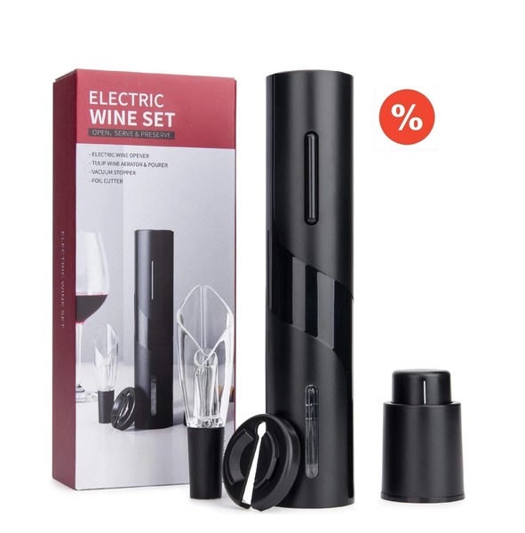 Elektrisches WeinflaschenöFfner Set Korkenzieher Weinverschluss WeinöFfner Wein-image