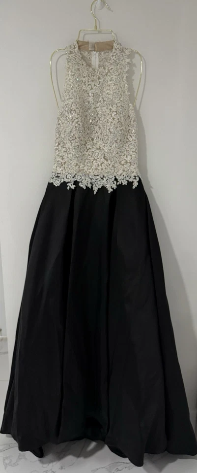 Camille La Vie черный и бежевый/вышивка официальный ночное платье размер 8 - Изображение 2 из 4