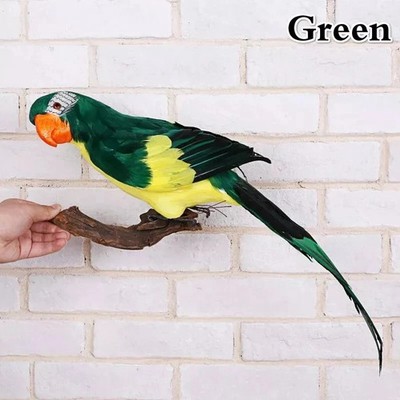 24/18in Artificial Feather Color  Large Macaw Parrot Simulated Birds Home Garden