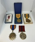 Vintage, Lot of 5, Various, Military Medals, WW1? WW2? #2