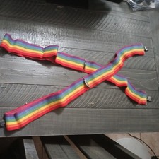 Vintage W-germany Suspenders for men rainbow