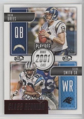 2016 Playoff Class Reunion 3rd Down /25 Drew Brees Steve Smith Sr HOF 0h6w