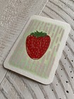 ACEO ORIGINAL strawberry fruit Folk Art Multicolor DOODLEALLADAY pop 2026 signed — photo 2