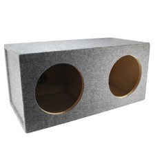 10" Sealed Carpeted Dual Subwoofer Box Made w/ Heavy-Duty Mdf Audiopipe