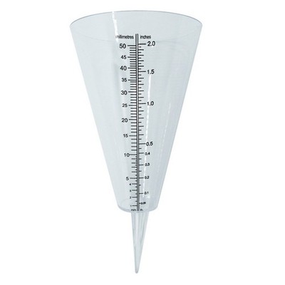 Accurate Garden Rain Gauge Cone Shape Transparent Plastic Outdoor Measurement