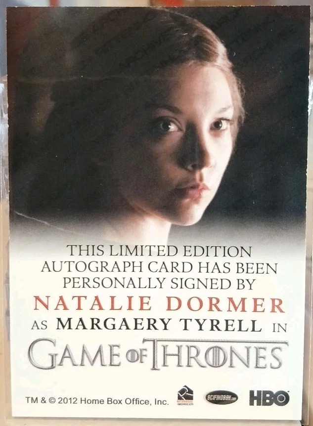 🔥Juego de Tronos Temporada 3 Natalie Dormer Autógrafo como Margaery Tyrell 2014 FB💥 Foto 2 de 2