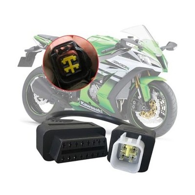 J様専門 OBD2 Cable Adapter for Kawasaki 4 Pin to 16 Pin OBD for Kawasaki
