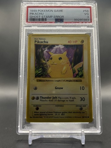 Pikachu graded PSA 3 for sale on eBay