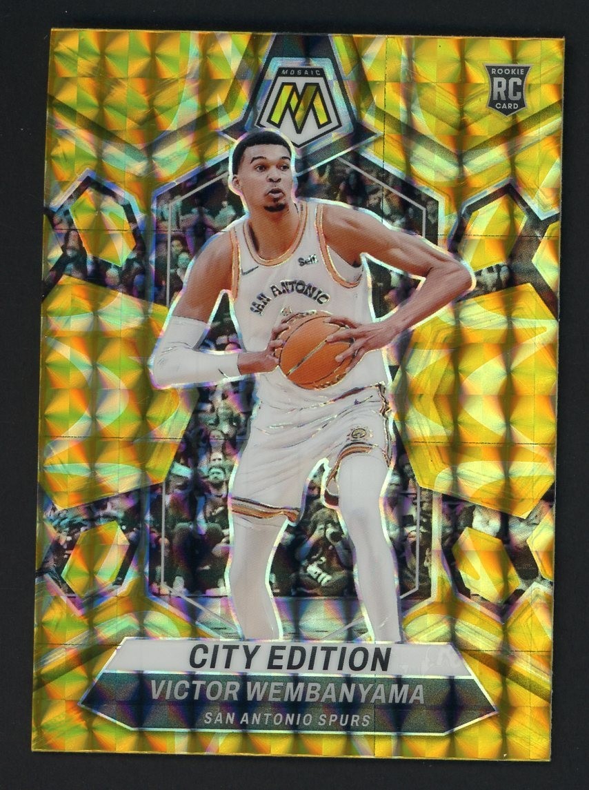 2023-24 Mosaic City Edition Reactive Yellow Prizm #282 Victor Wembanyama RC