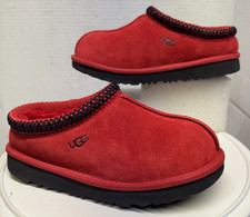 Ugg Tasman II Samba Red Suede Wool Slippers Kids Girl Size 13 31 1019066K NEW