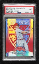2018 Panini Chronicles Crusade Hyper Prizm 136/299 Mike Trout #19 PSA 9 MINT gp1