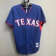 Majestic Texas Rangers Authentic Cool Base MLB Jersey Size 44 Blue Majestic