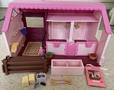 Lori 6 inch Doll Horse heaven, twin traditional model horse stable with lights,