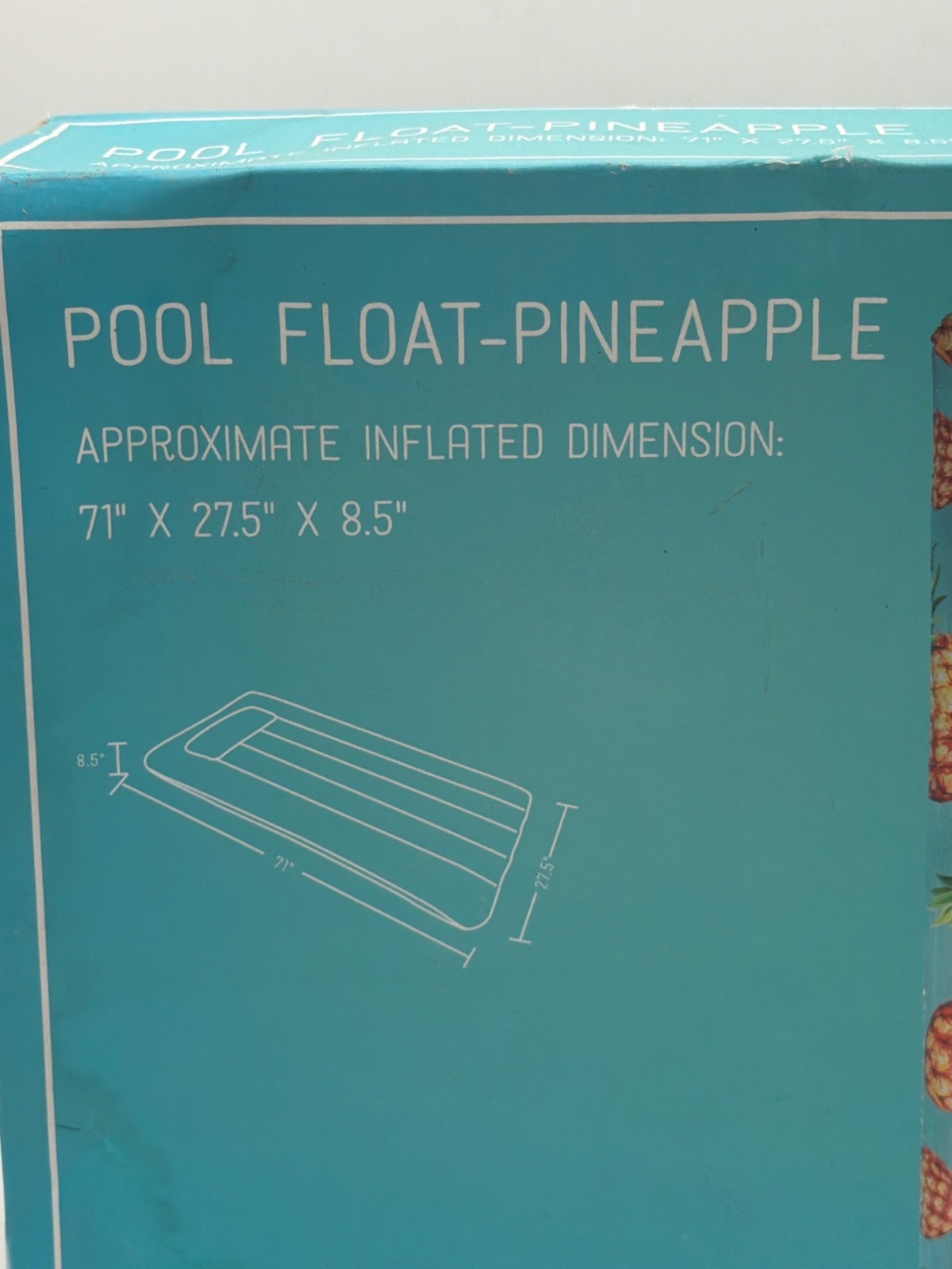 как выглядит Pool Float Pineapple Design Inflatable 71" X 27.5" X 8.5" For Ages 14 фото
