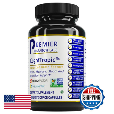 Premier Research Labs Cognitropic - Brain Supplements For Memory And Focus
