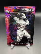 Aaron Judge 2022 Panini Chronicles Titan Pink Pulsar Prizm Chrome SP #22 Yankees
