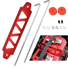 Aluminum Alloy Battery Tie Down Bracket, Hold Down Bracket Holder,Car red