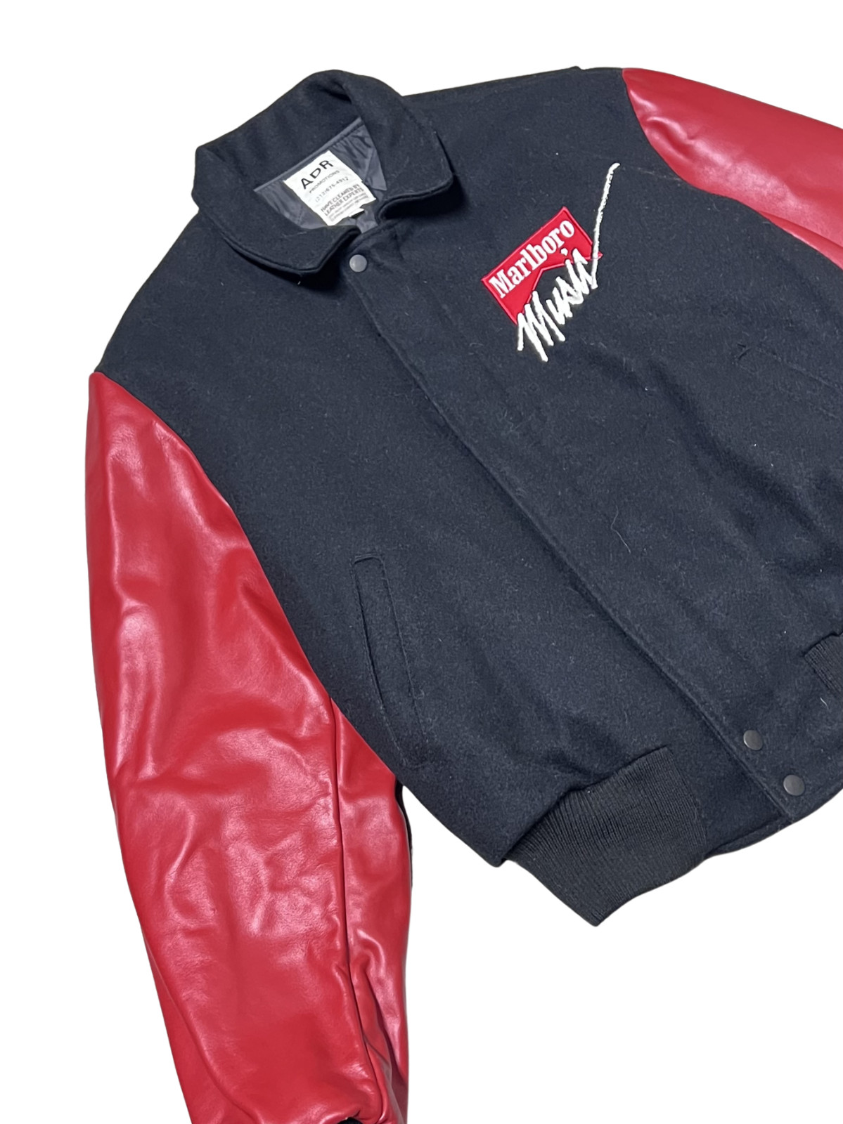 Rare Vintage Marlboro Music Varsity Jacket XL Wool Leather Sleeve Tobacco Promo image 7