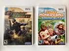 Wii Game Bundle - Ghost Squad / Super Monkey Banana Blitz Tested Working