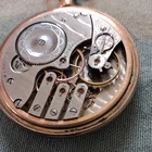 Illinois Watch Co. Antique Rose Gold Pocket Watch Monogrammed Case Original Box